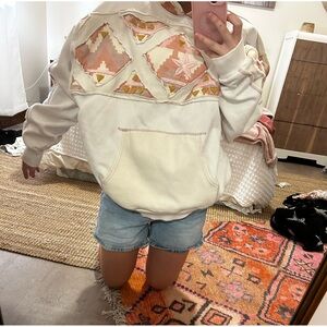 Free people embroidered hoodie